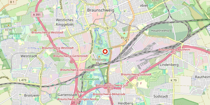 Karte — Braunschweig, Niedersachsen